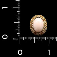 18K Yellow Gold Estate Coral Ring