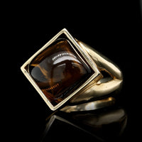 14K Yellow Gold Estate Smoky Quartz Ring