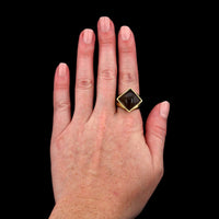 14K Yellow Gold Estate Smoky Quartz Ring