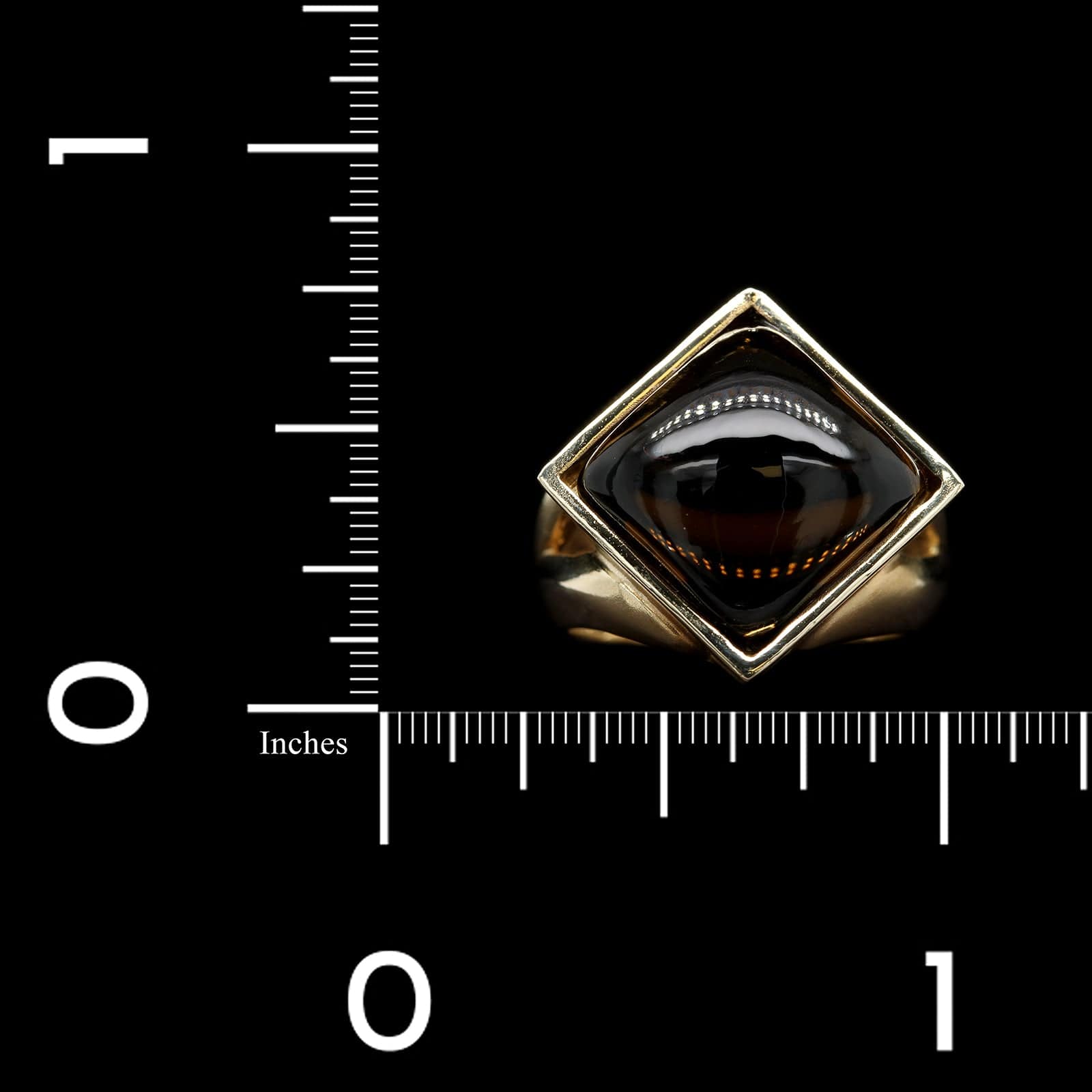 14K Yellow Gold Estate Smoky Quartz Ring