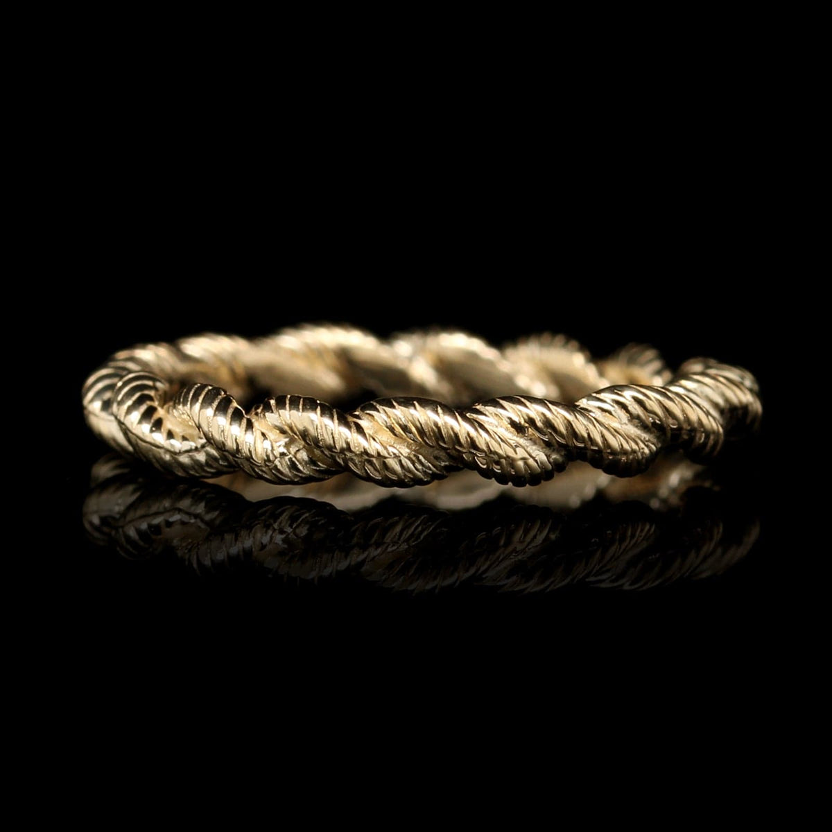 14K Yellow Gold Estate Twisted Rope Band