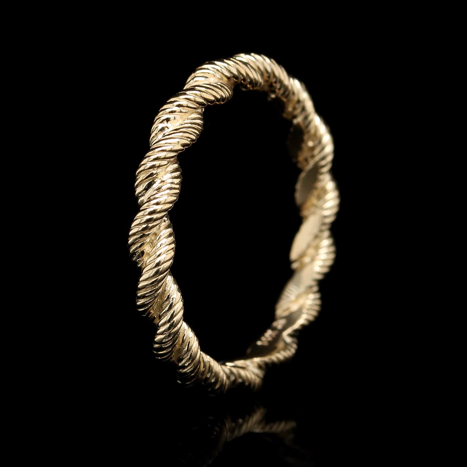 14K Yellow Gold Estate Twisted Rope Band