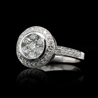 14K White Gold Estate Diamond Ring