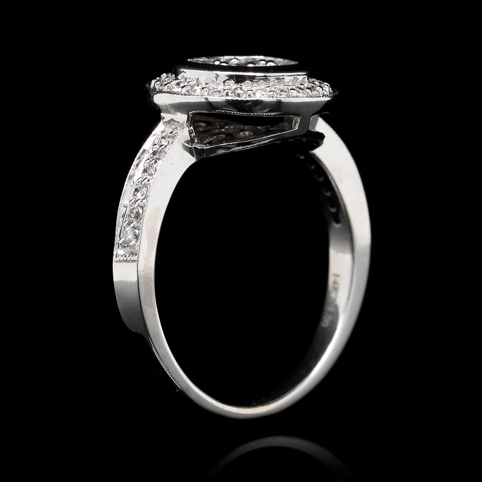 14K White Gold Estate Diamond Ring