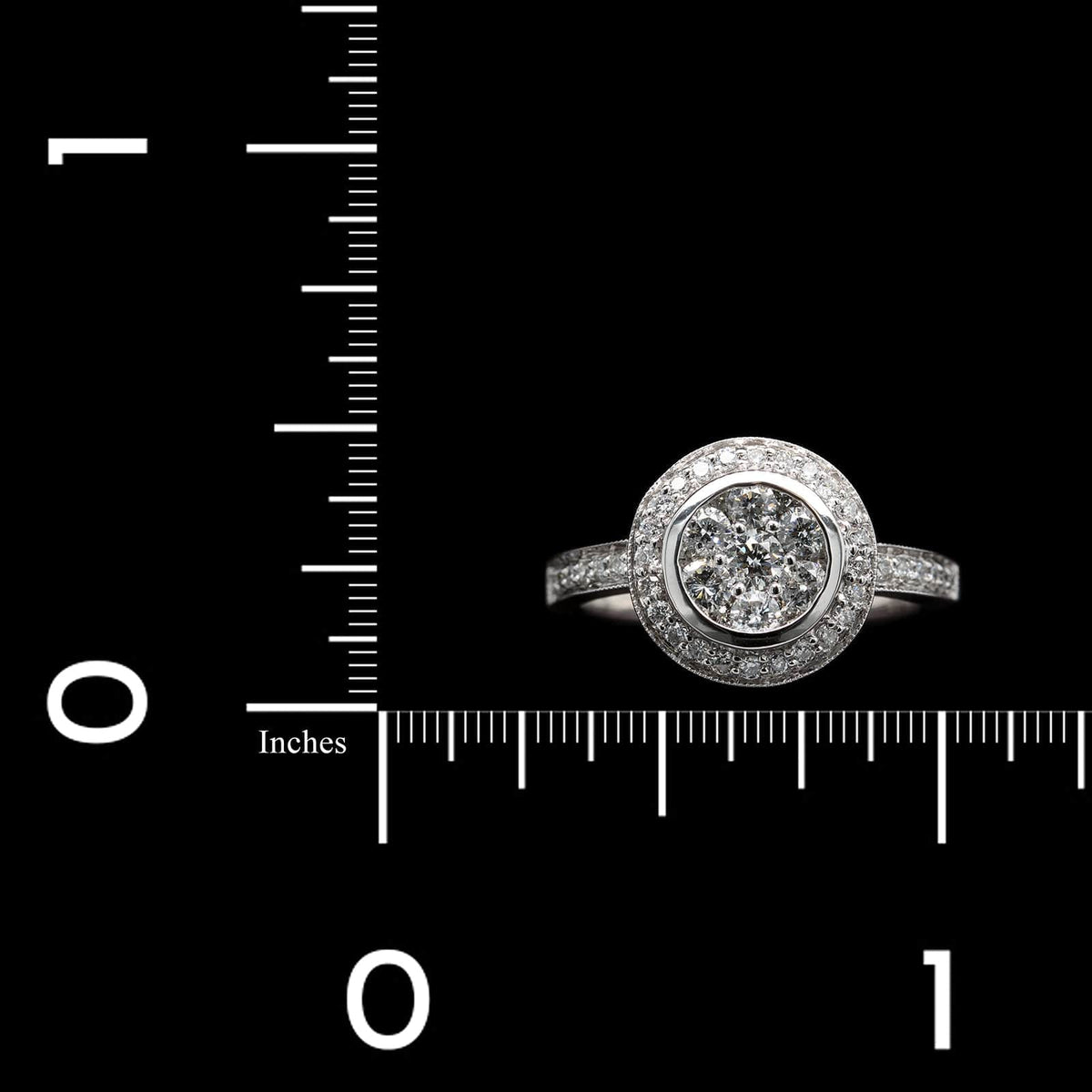 14K White Gold Estate Diamond Ring