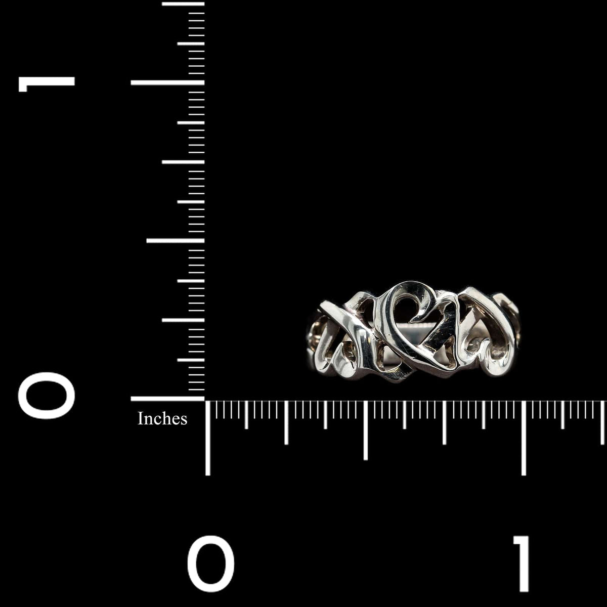 Tiffany & Co. Sterling Silver Estate Paloma Picasso Loving Heart Ring