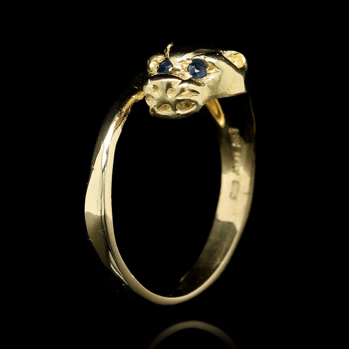 18K Yellow Gold  Estate Panther Ring