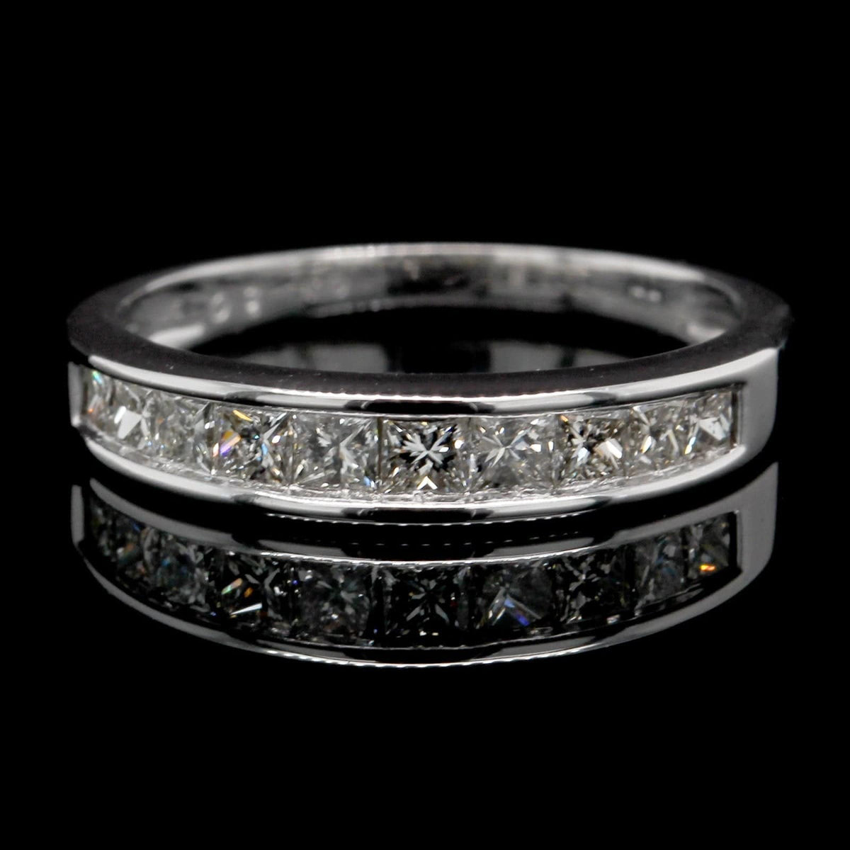 14K White Gold Estate Diamond Band