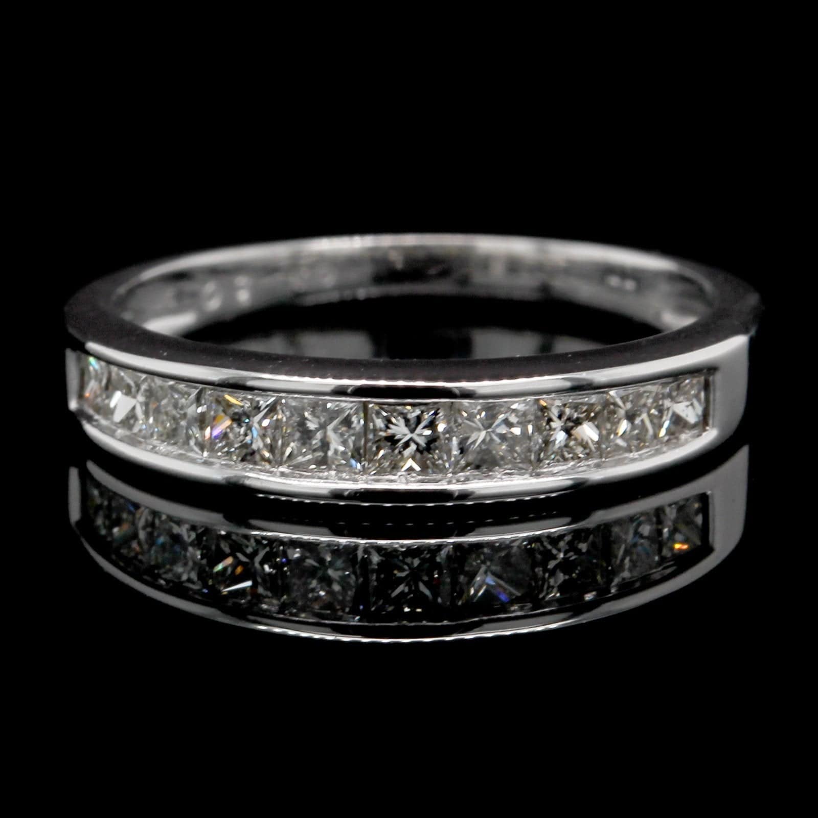 14K White Gold Estate Diamond Band