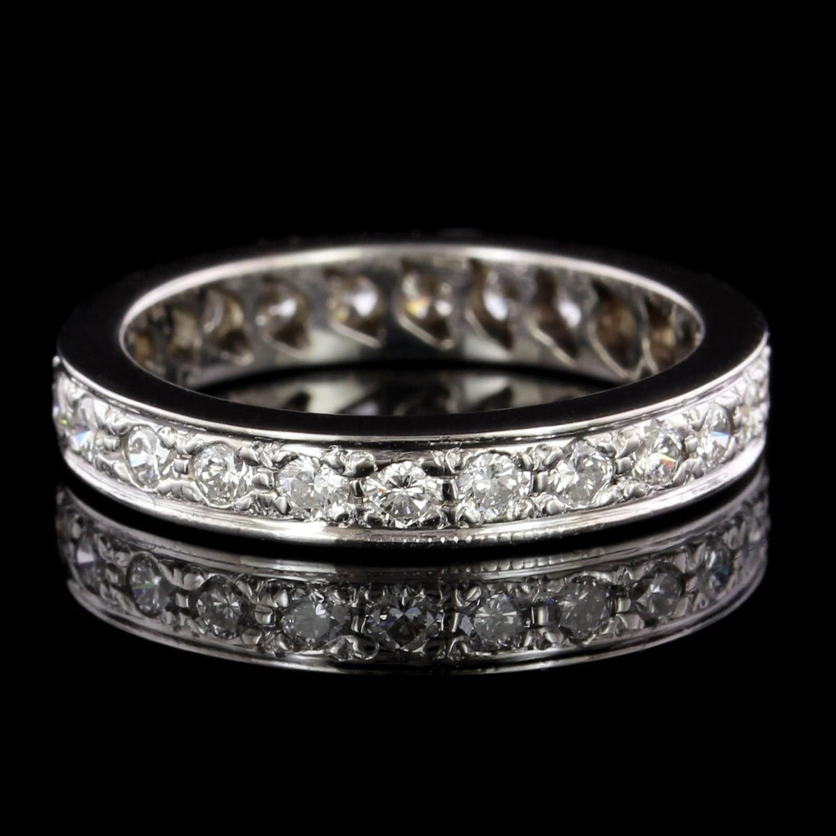 14K White Gold Estate Diamond Eternity Band