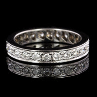 14K White Gold Estate Diamond Eternity Band