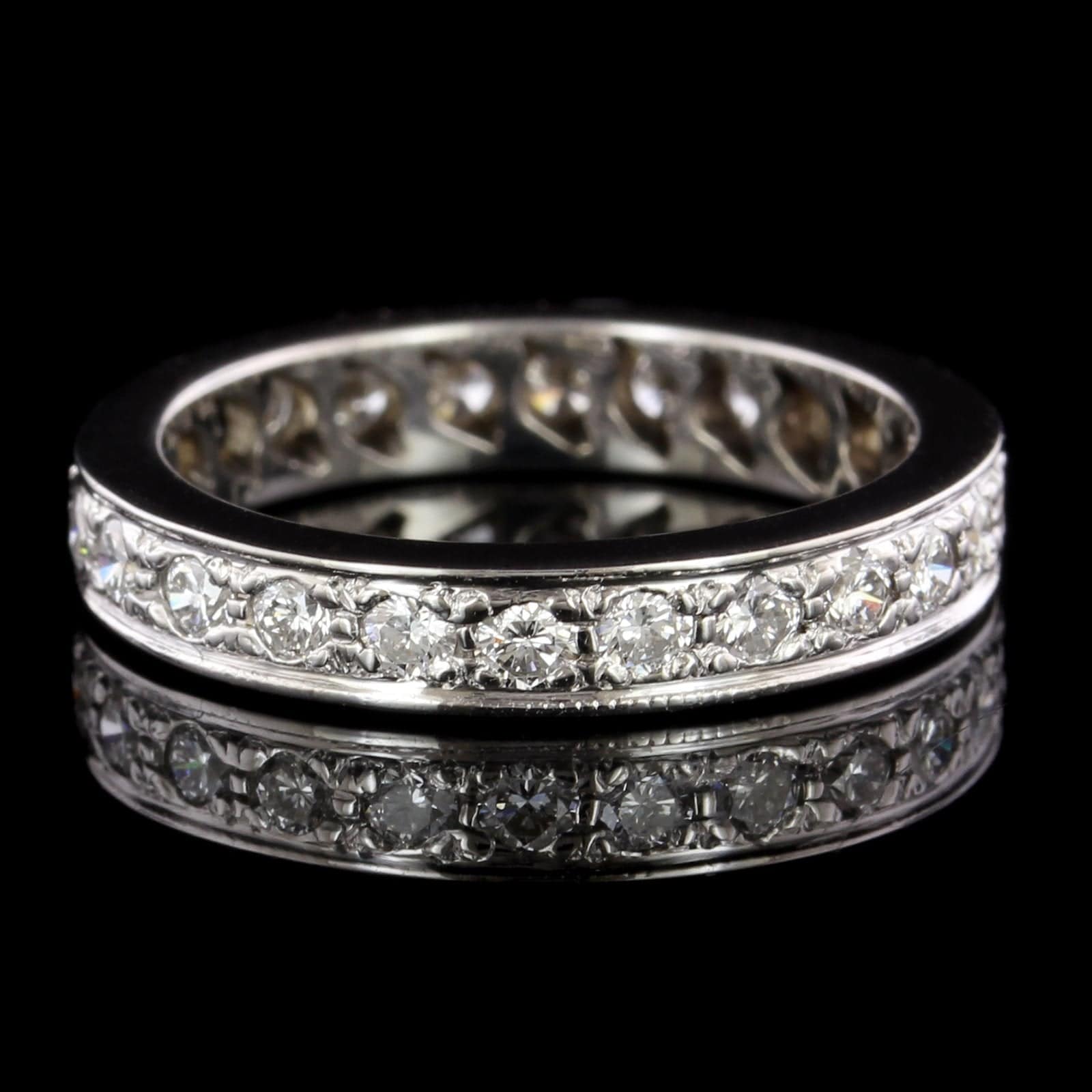 14K White Gold Estate Diamond Eternity Band