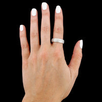 14K White Gold Estate Diamond Eternity Band