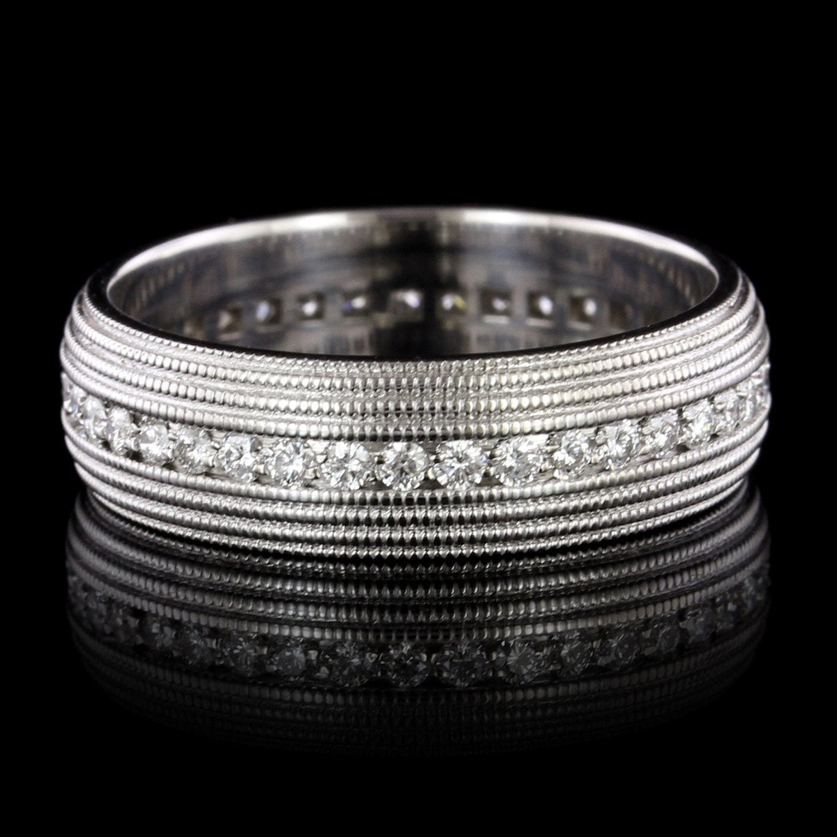 14K White Gold Estate Diamond Eternity Band