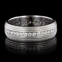 14K White Gold Estate Diamond Eternity Band