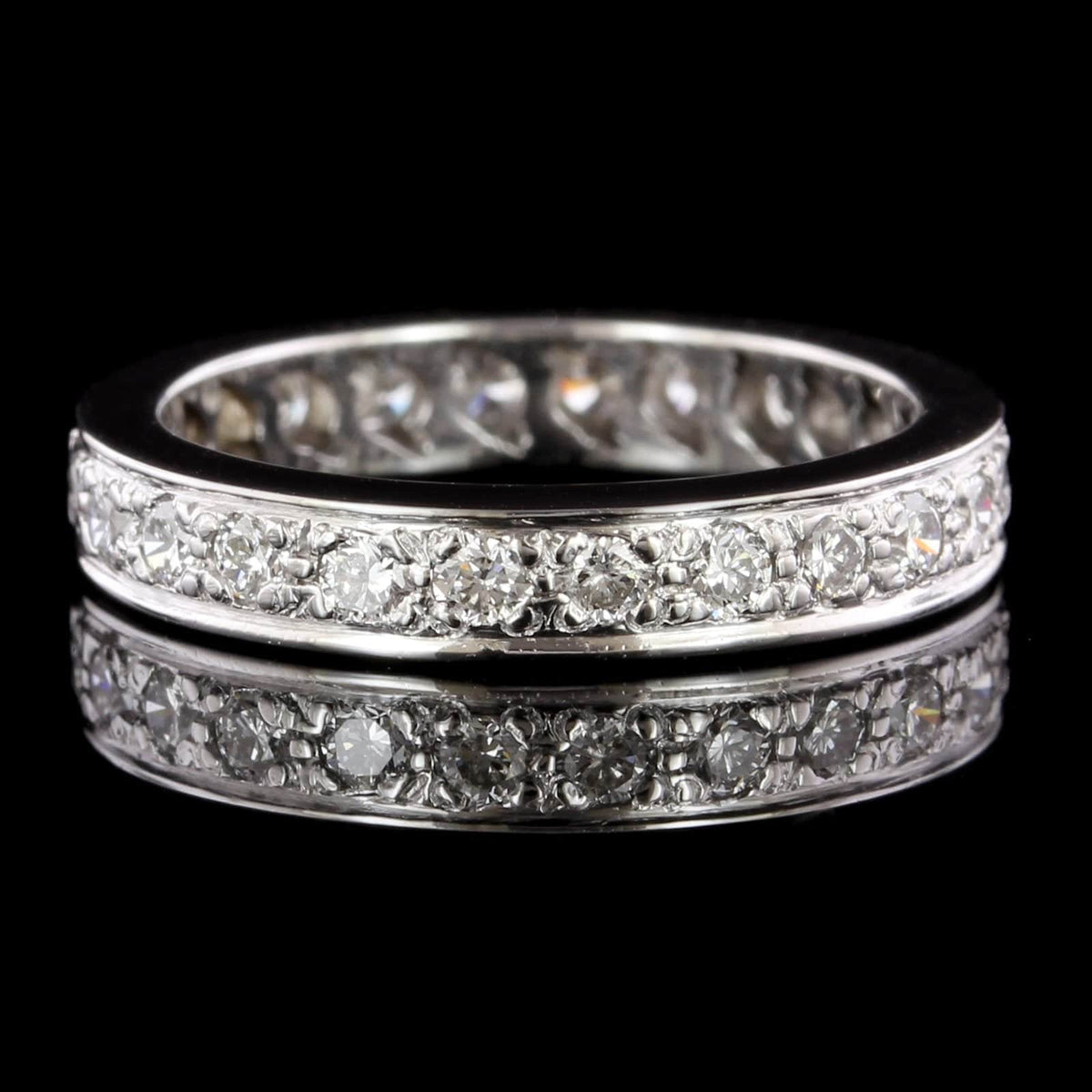 14K White Gold Estate Diamond Eternity Band