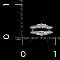 14K White Gold Estate Diamond Insert/Wrap Ring
