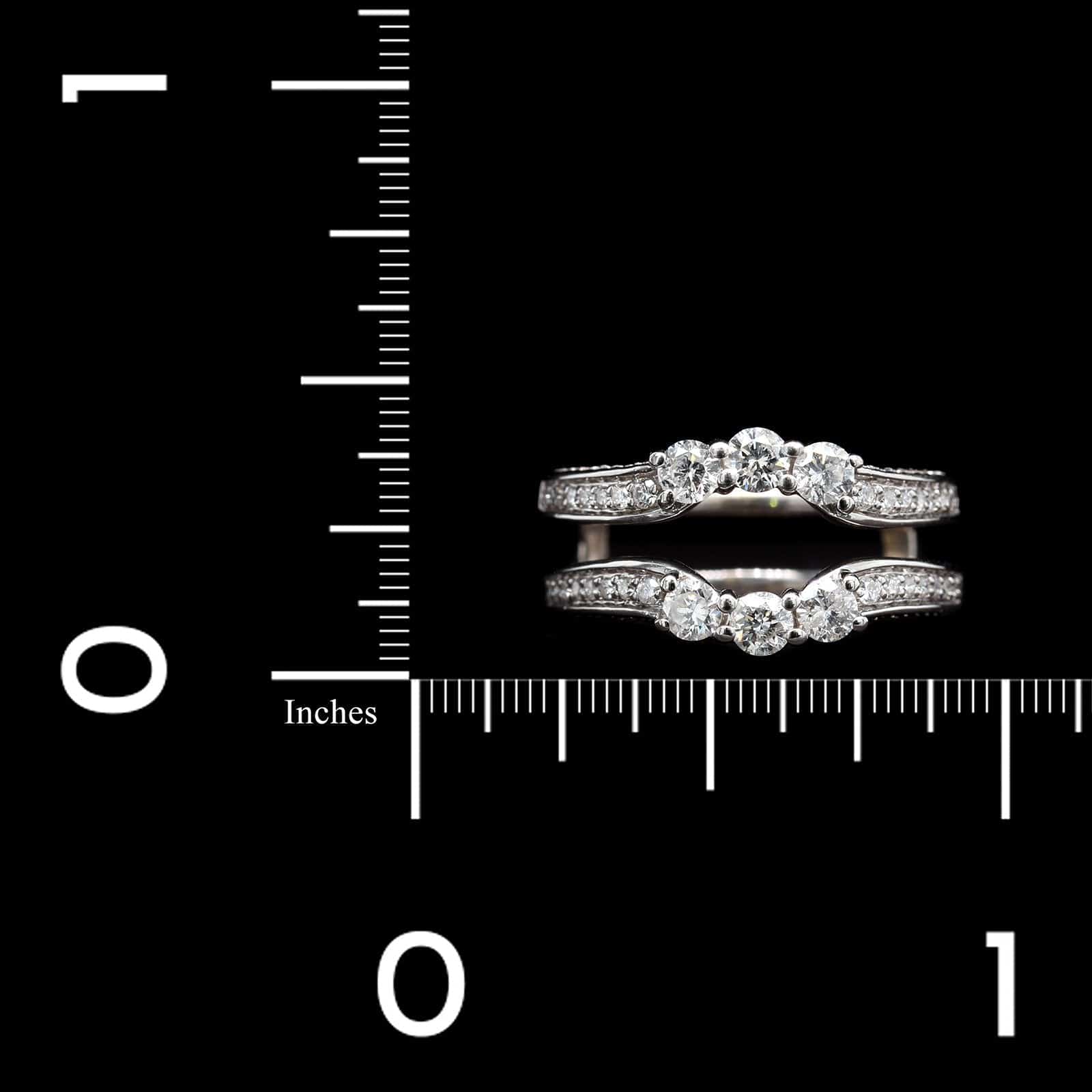 14K White Gold Estate Diamond Insert/Wrap Ring