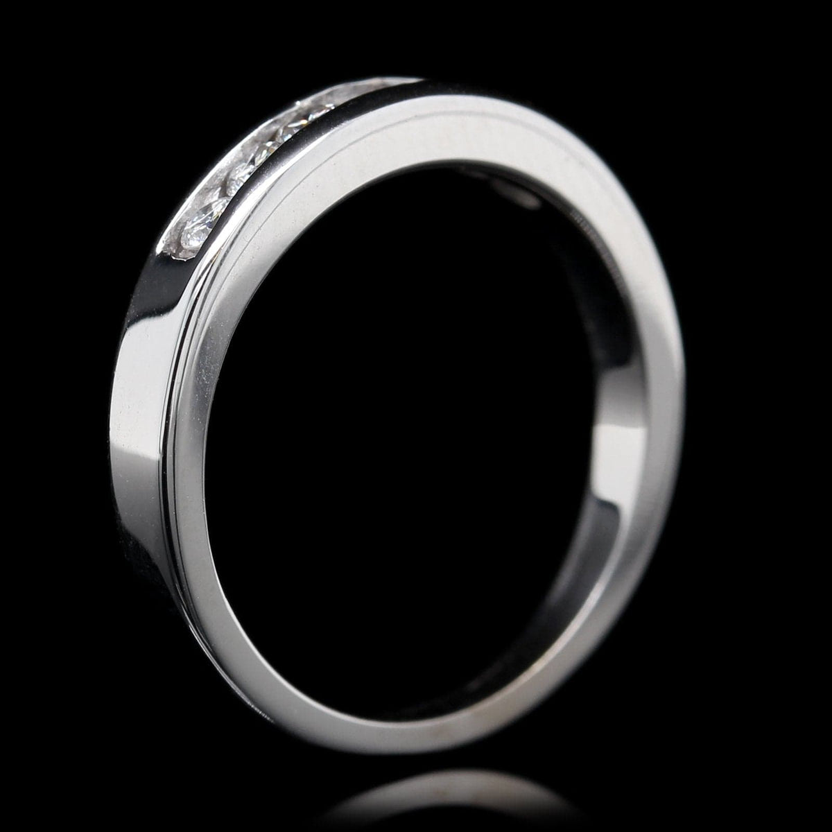 14K White Gold Estate Diamond Band