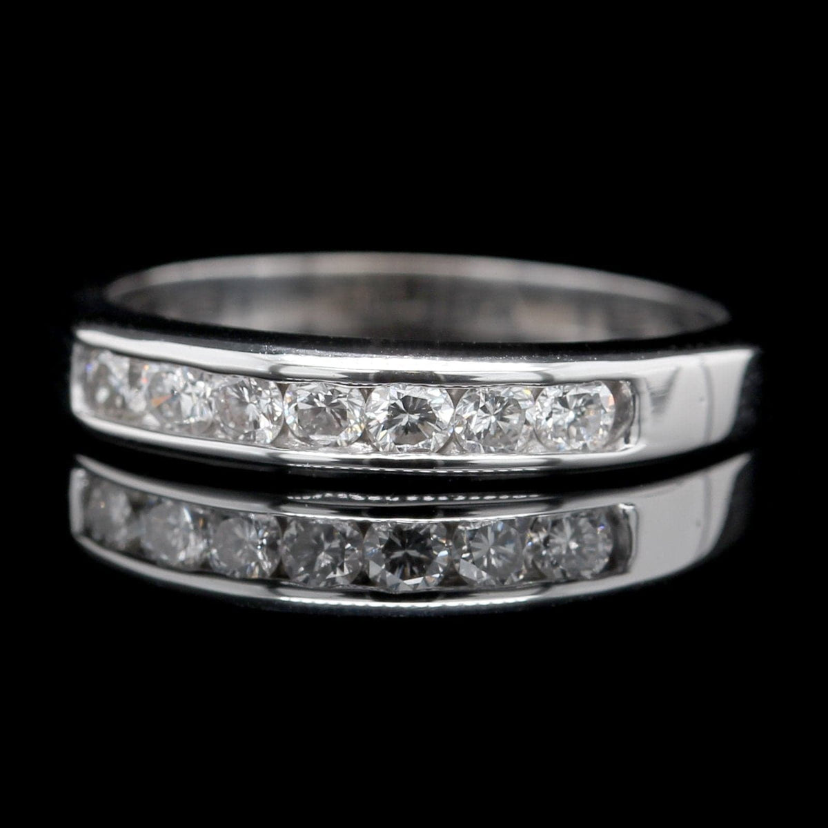 14K White Gold Estate Diamond Band