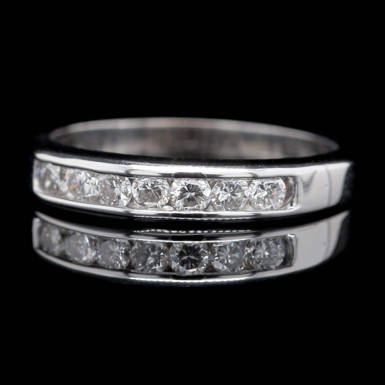 14K White Gold Estate Diamond Band
