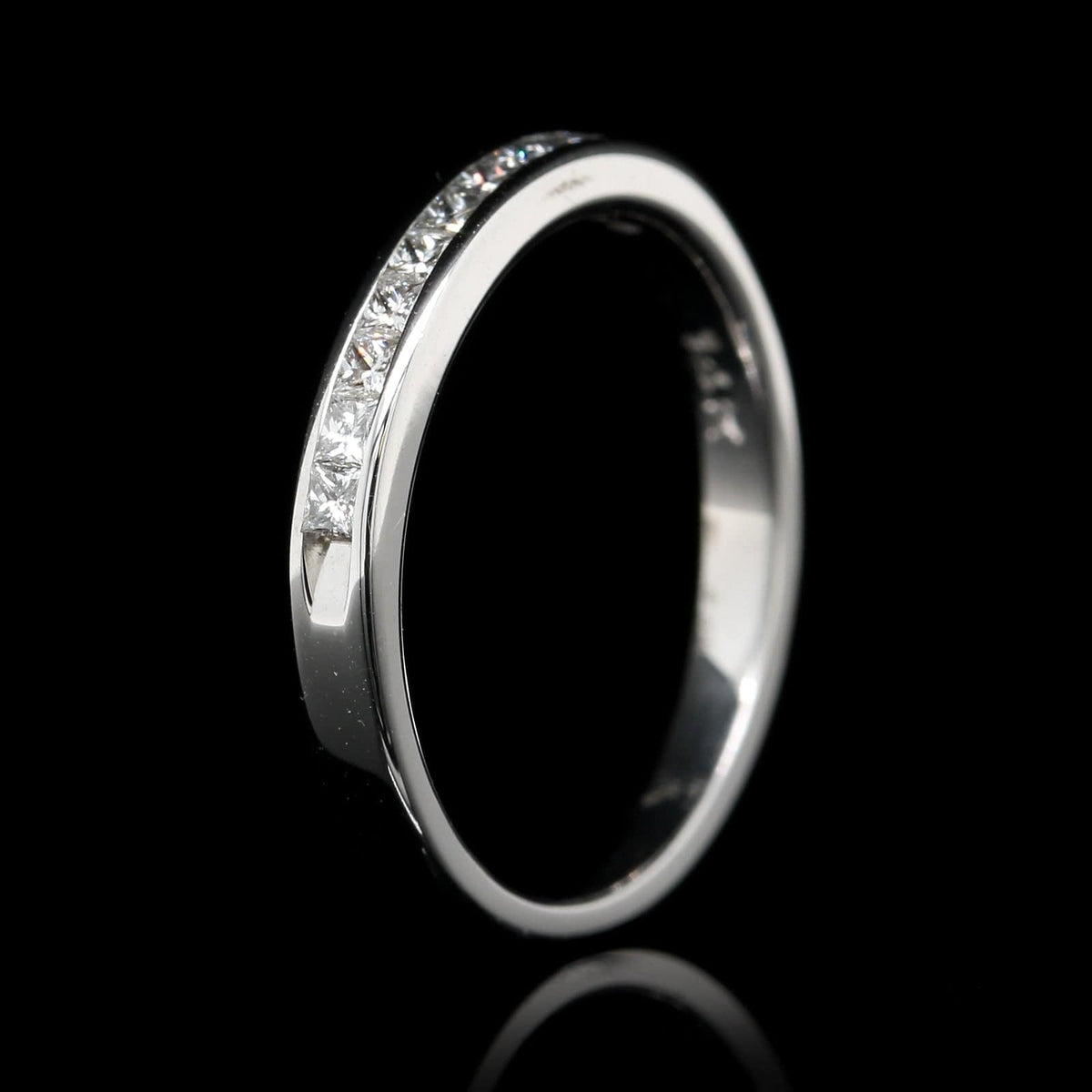 14K White Gold Estate Diamond Band