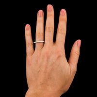 Vera Wang 14K White Gold Estate Diamond and Sapphire Band