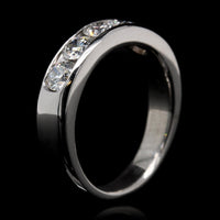 14K White Gold Estate Diamond Band