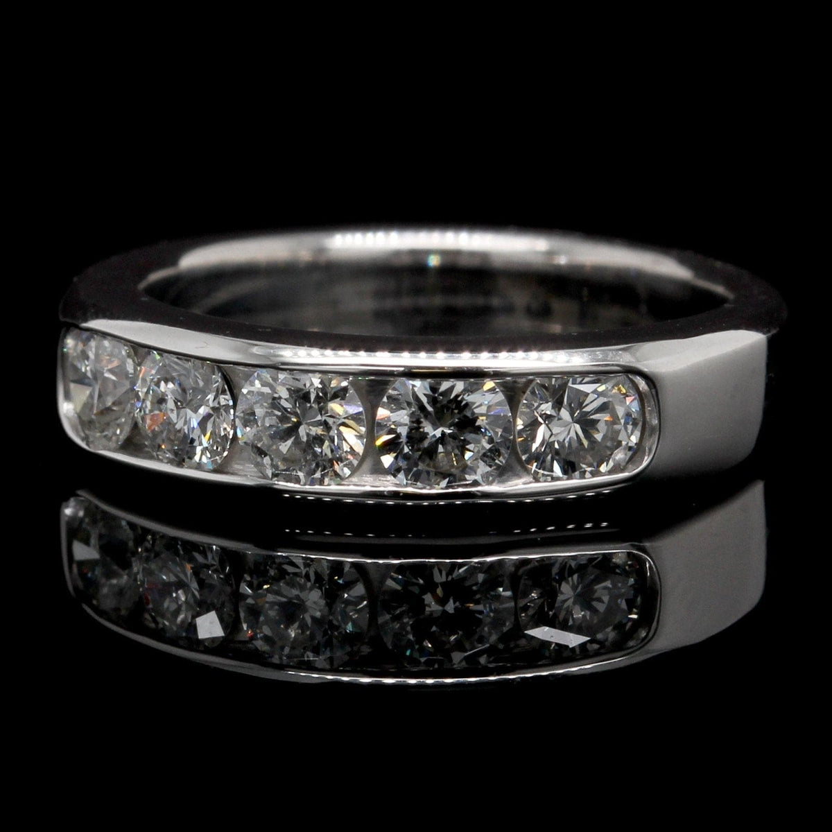 14K White Gold Estate Diamond Band