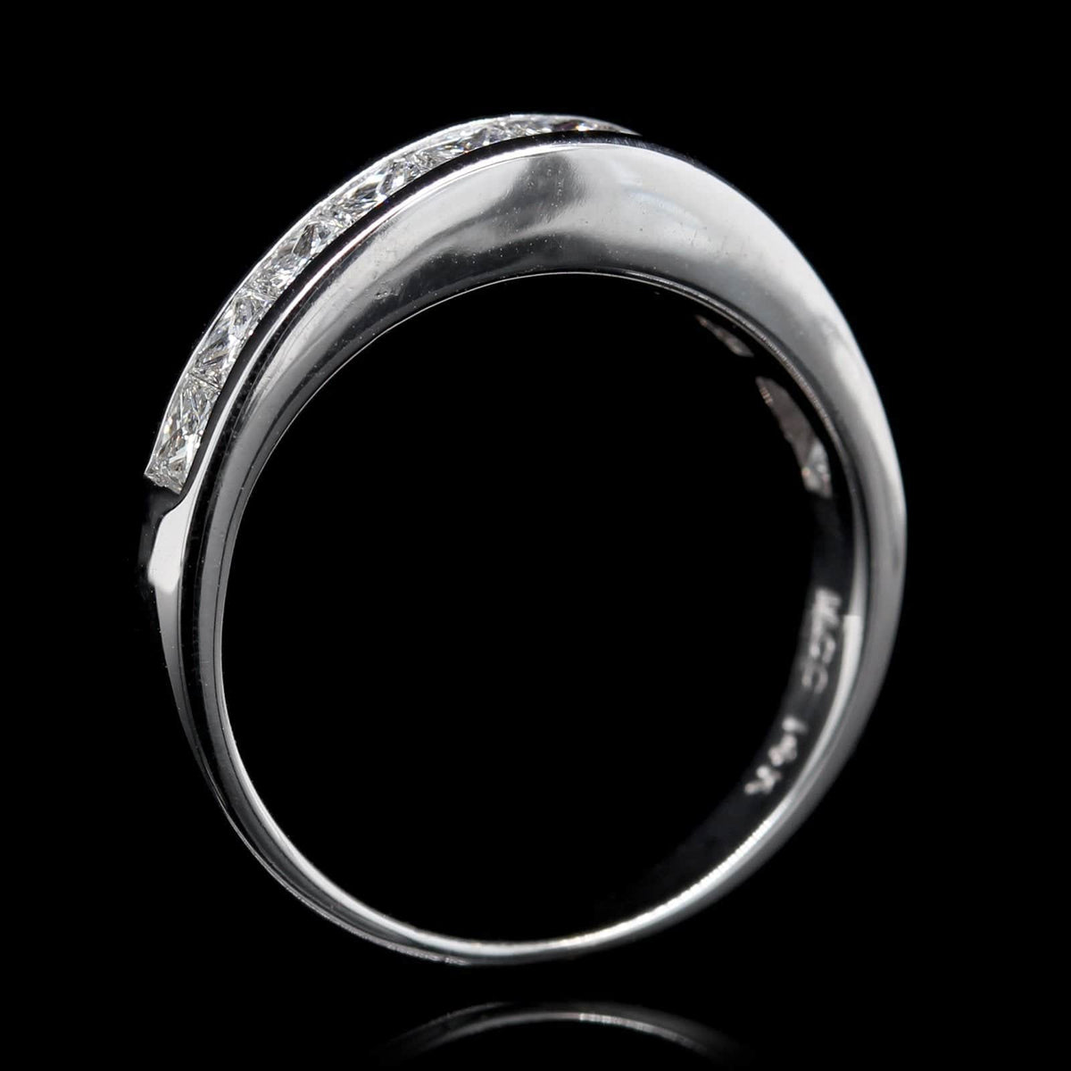 14K White Gold Estate Diamond Band