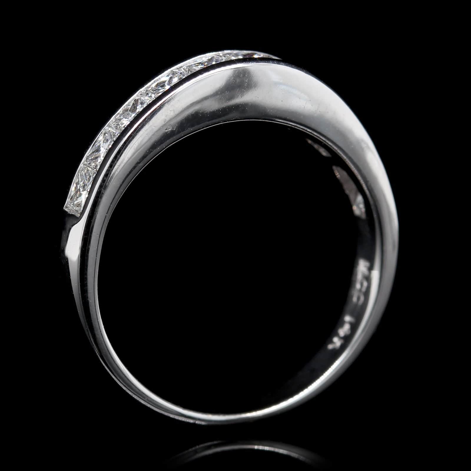 14K White Gold Estate Diamond Band