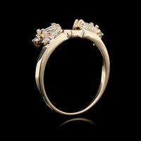 14K Yellow Gold Estate Diamond Wrap Ring