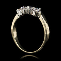 14K Two-tone Gold Estate Diamond Wrap Band