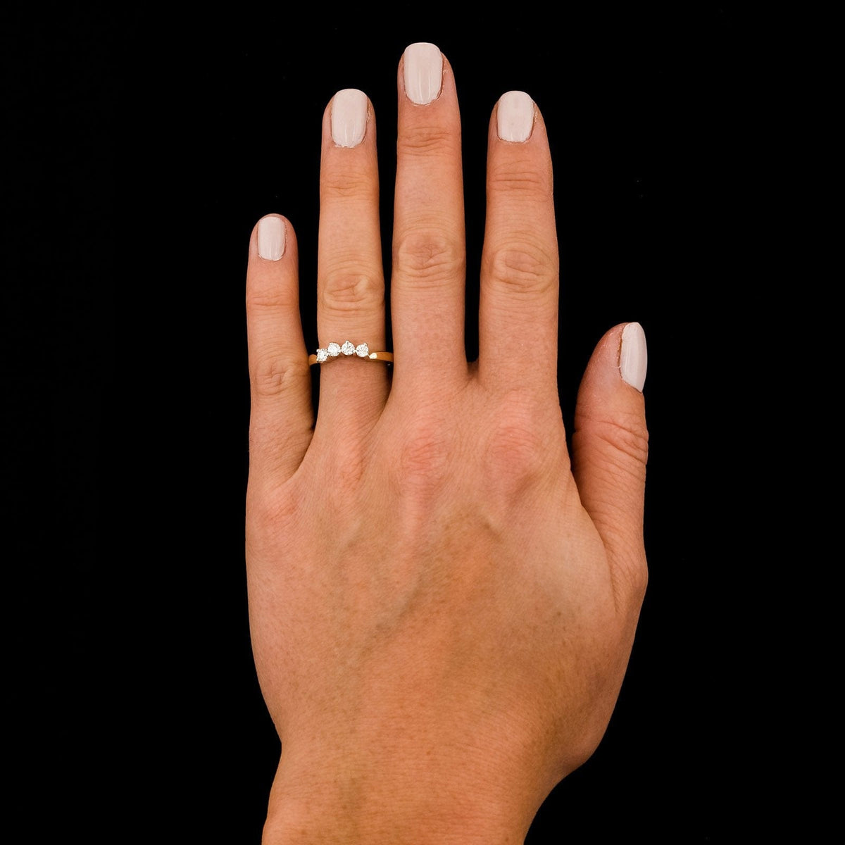 14K Two-tone Gold Estate Diamond Wrap Band