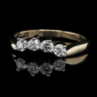 14K Two-tone Gold Estate Diamond Wrap Band