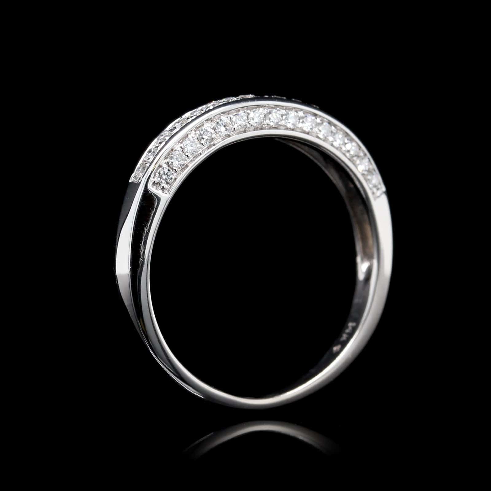 14K White Gold Estate Diamond Band