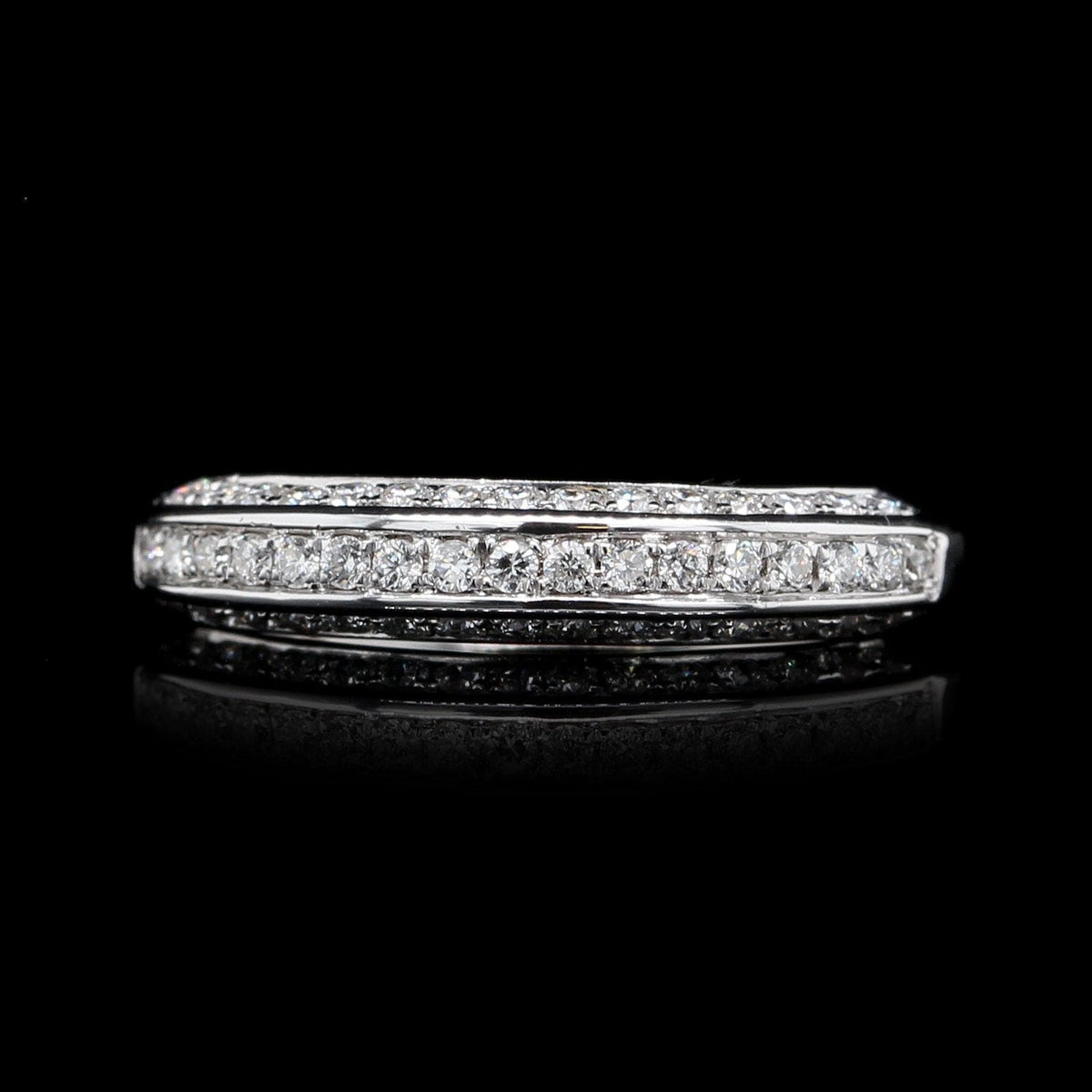 14K White Gold Estate Diamond Band