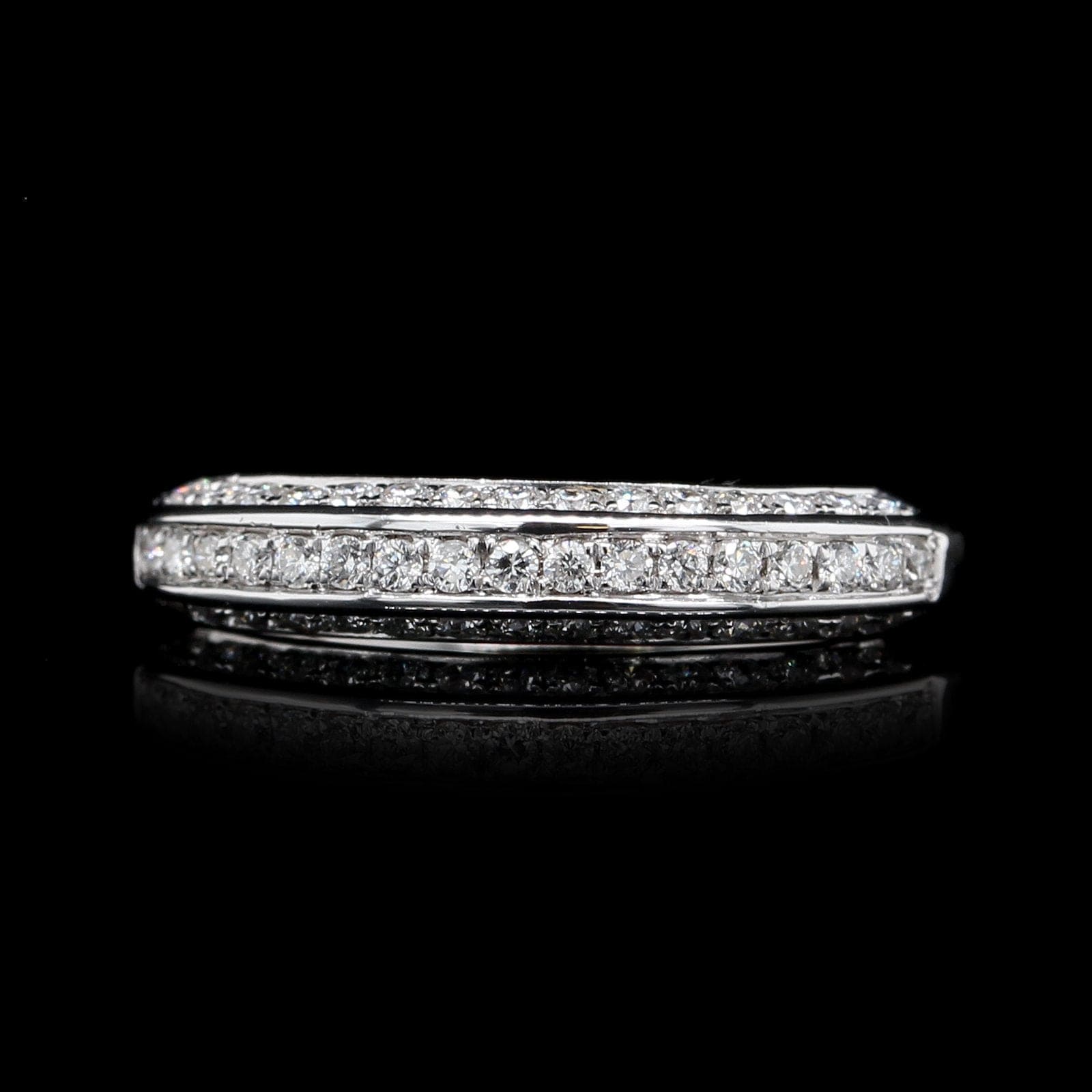 14K White Gold Estate Diamond Band