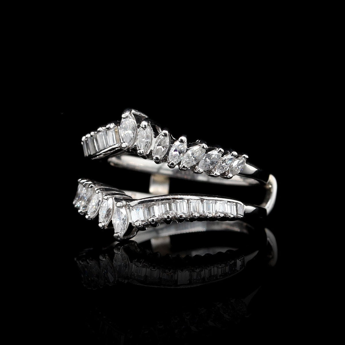 Platinum Estate Diamond Wrap Insert Ring