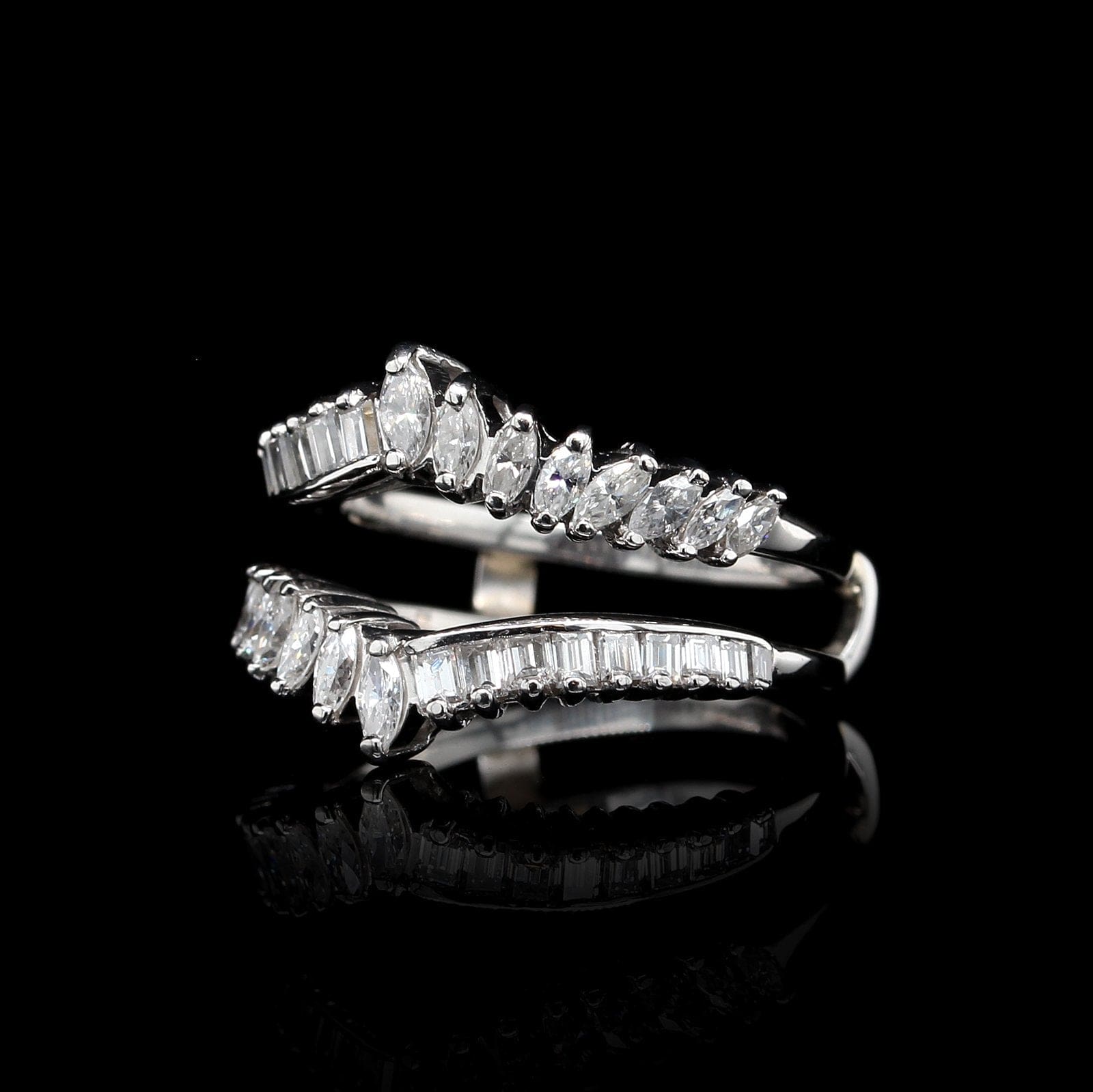 Platinum Estate Diamond Wrap Insert Ring