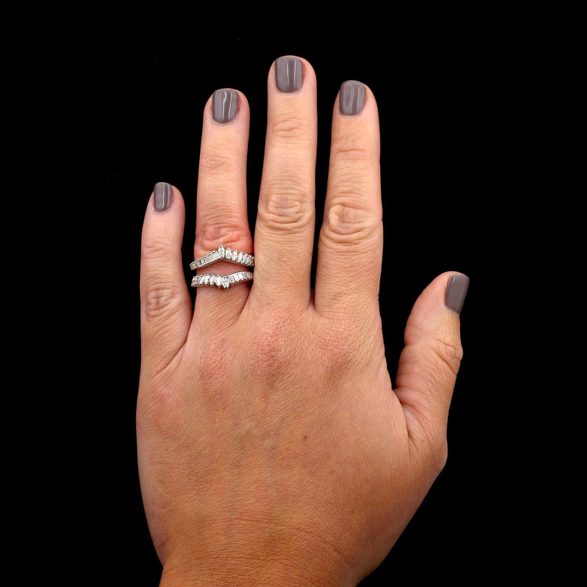 Platinum Estate Diamond Wrap Insert Ring