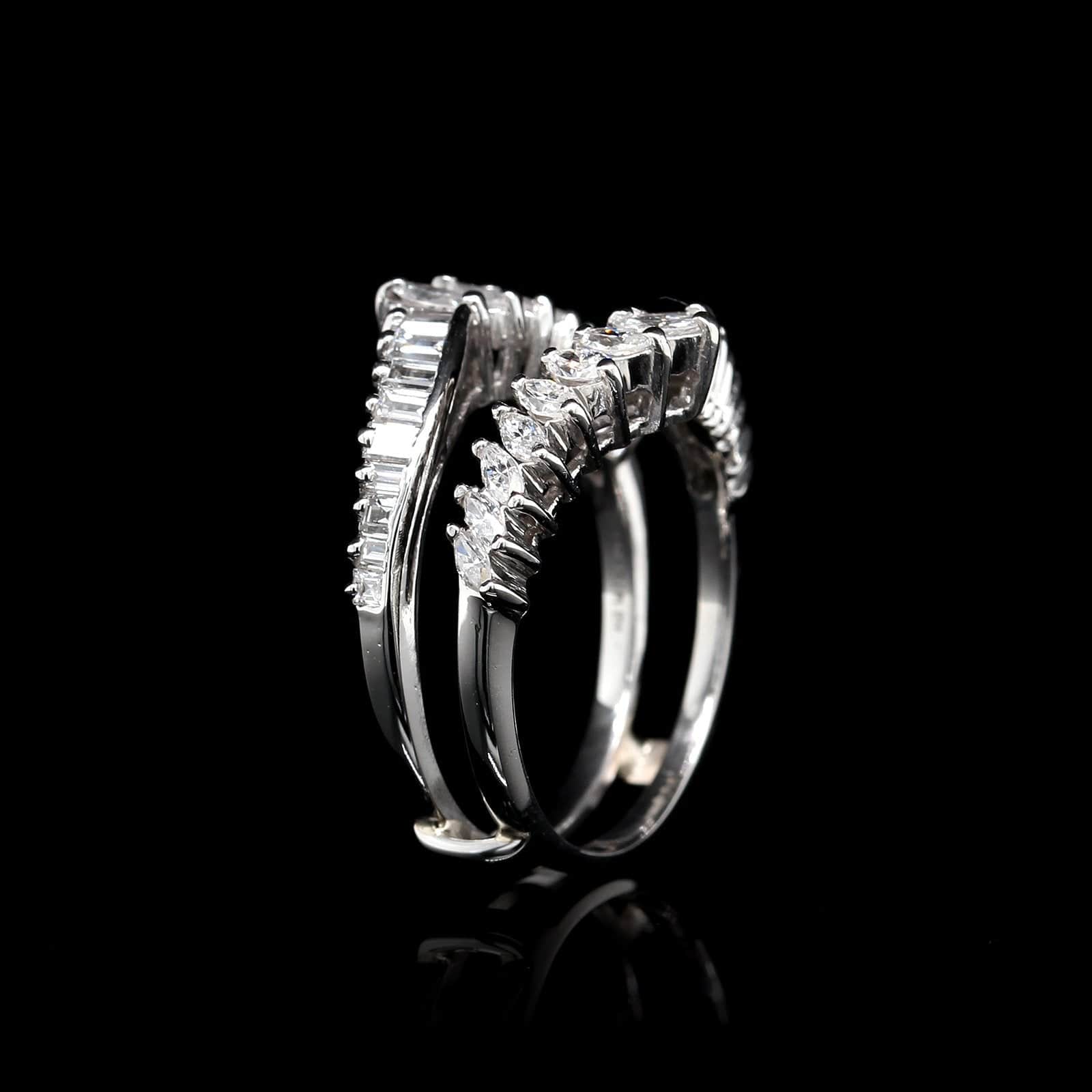 Platinum Estate Diamond Wrap Insert Ring