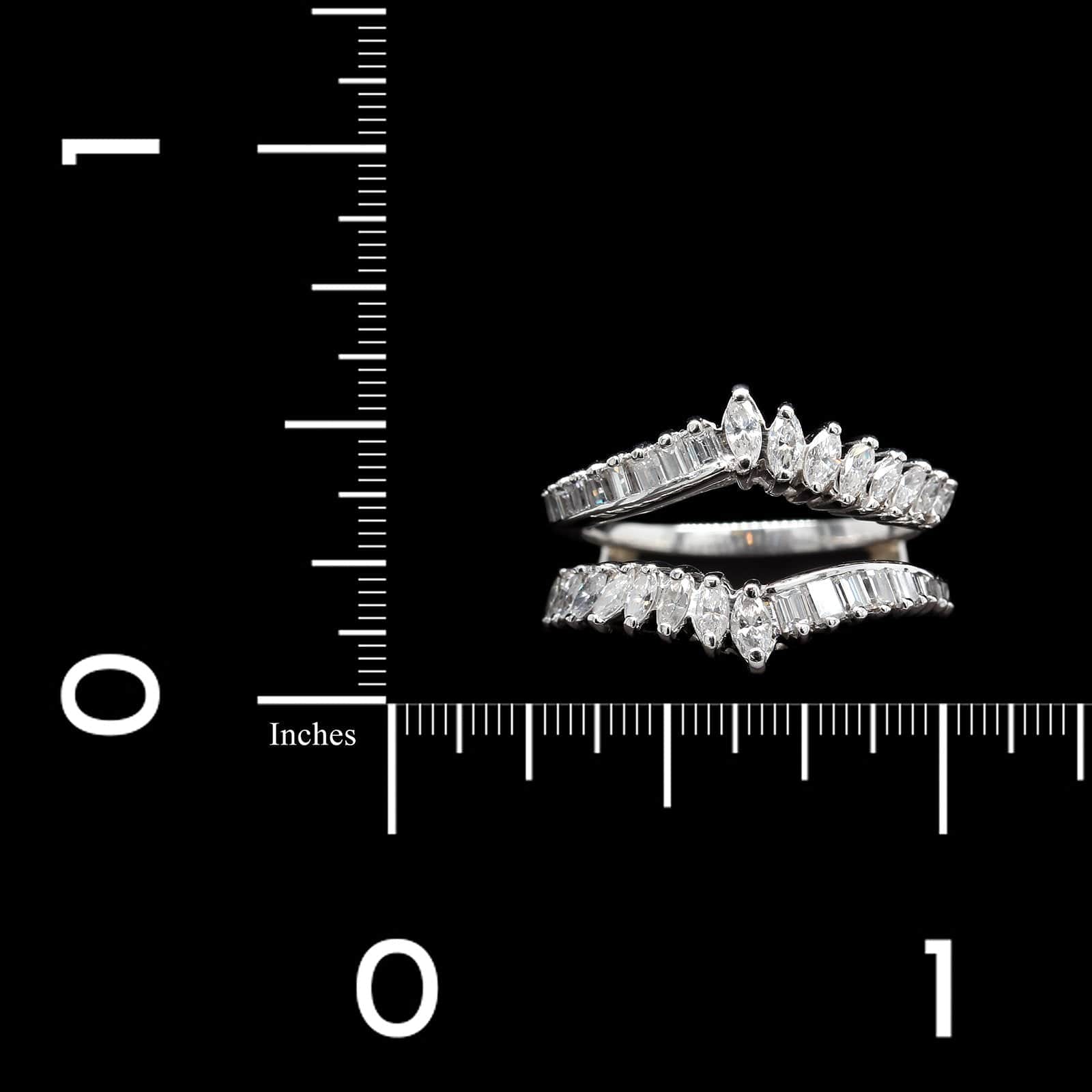 Platinum Estate Diamond Wrap Insert Ring