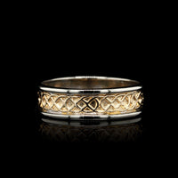 14K Two-tone Gold Estate Celtic Knot Wedding Band