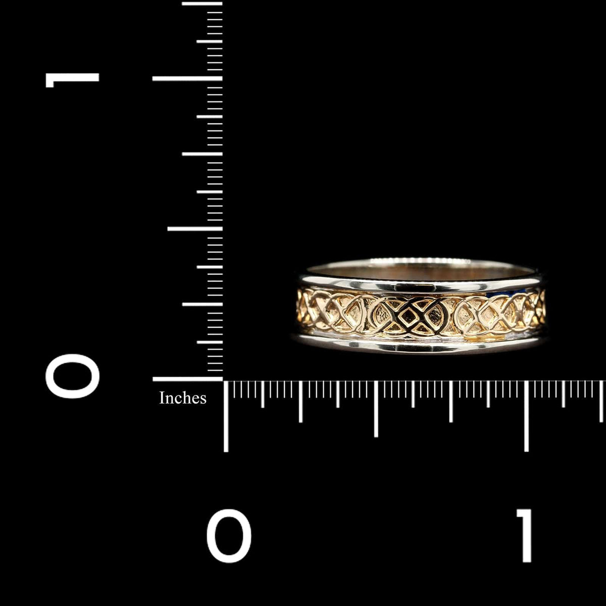 14K Two-tone Gold Estate Celtic Knot Wedding Band