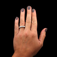 14K White Gold Estate Diamond Band