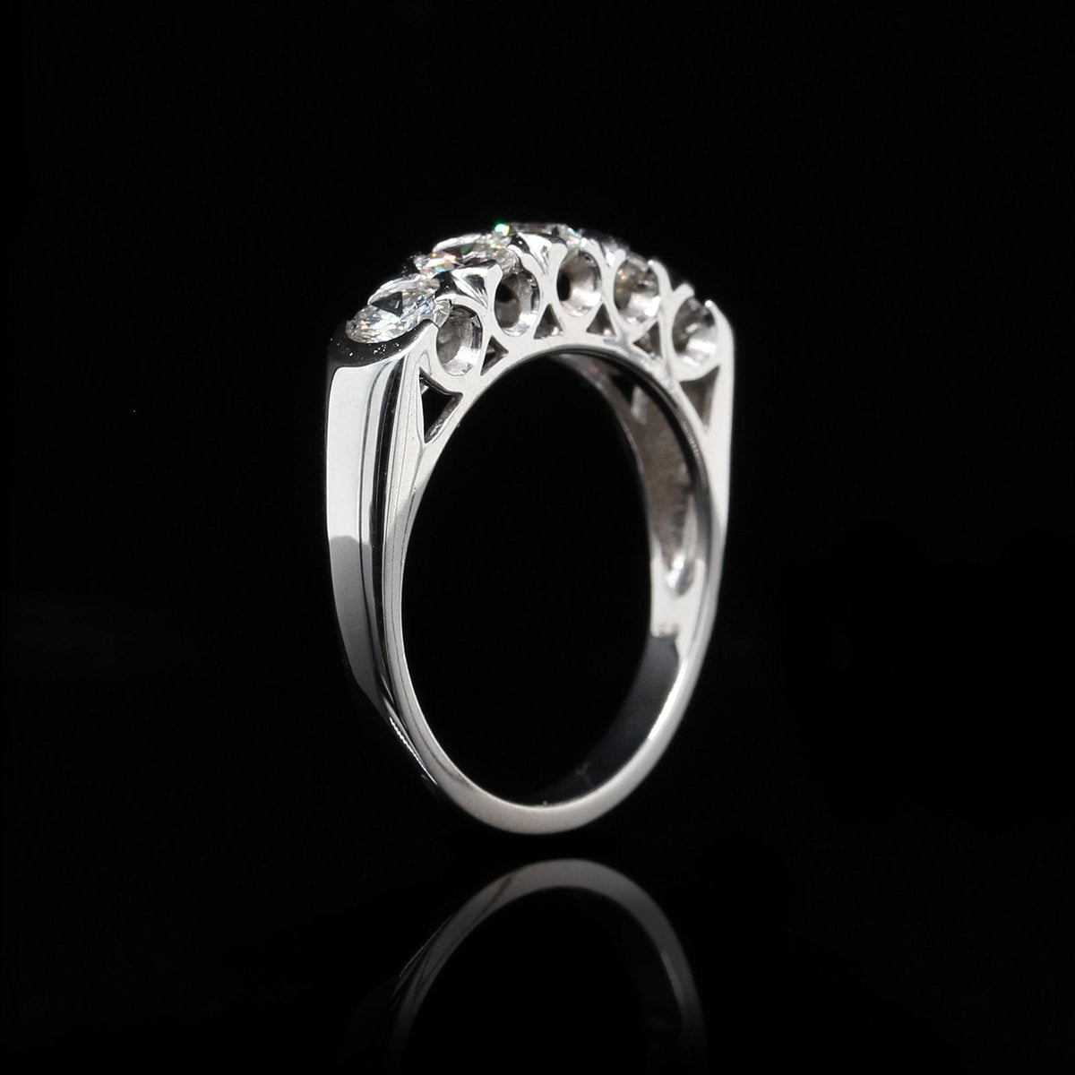 14K White Gold Estate Diamond Band
