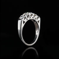 14K White Gold Estate Diamond Band