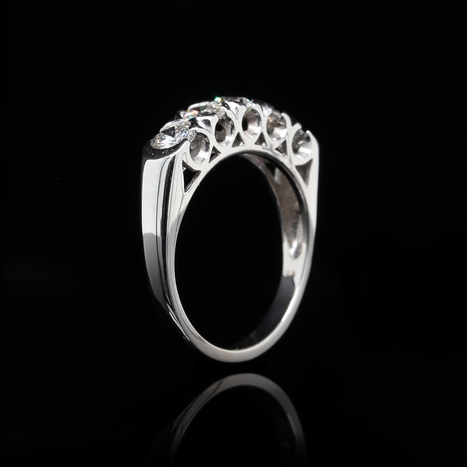 14K White Gold Estate Diamond Band