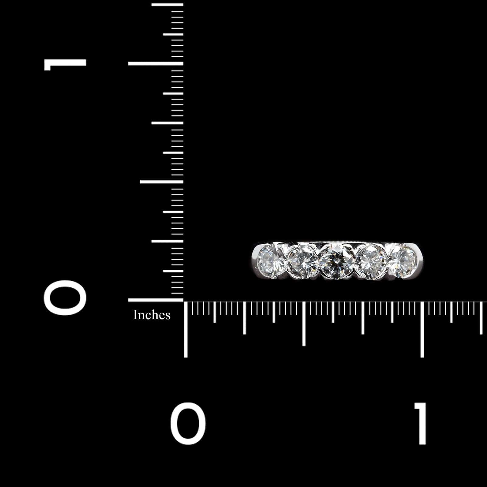 14K White Gold Estate Diamond Band